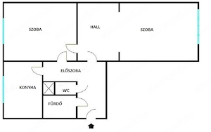 Azonnal költözhető, 2 szoba + hallos lakás, hosszútávra kiadó! - kép 9