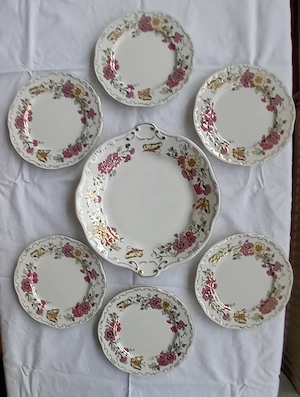 Zsolnay süteményes készlet