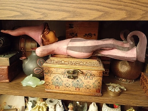 002 ülő boszorkány kerámia figura  22000ft óbuda személyesen óbudán posta kizárolag előre fizetés ut - kép 4