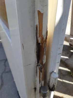Ajtó bagoly sárga üveges tok nélkül 87x204cm fehér balos falcos zárral - kép 4