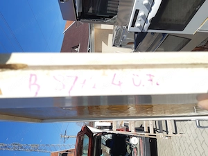 Ajtó bagoly sárga üveges tok nélkül 87x204cm fehér balos falcos zárral - kép 2