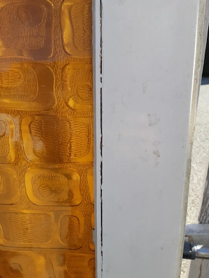 Ajtó bagoly sárga üveges tok nélkül 87x204cm fehér balos falcos zárral - kép 5