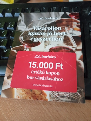 Borbáró kupon - 15.000Ft értékű kupon bor vásárlásához  7500ft óbuda 