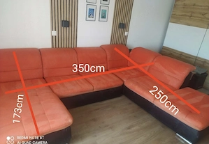 Hatalmas U alakú ülőgarnitúra  - kép 3
