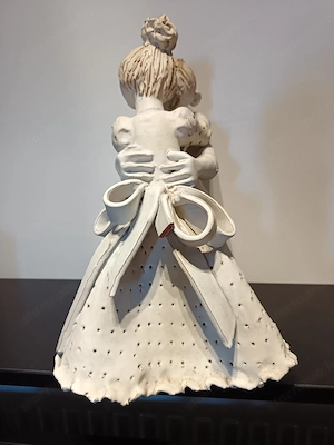 Kovács Éva kerámia szobor   jelzett, 33 cm - kép 2