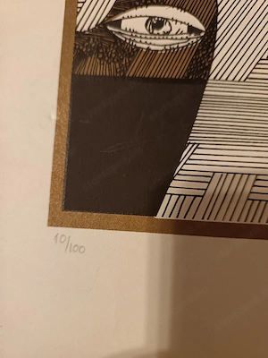 Szász Endre szignózott grafika 10 100 eredeti, nagy méretű - kép 2