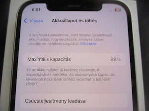 iPhone 12, 64 GB kártyafüggetlen, fehér szép állapotban eladó. - kép 7