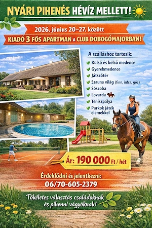  7 éjszaka Hévíz Keszthely mellett wellness apartmanban   tulajdonostól 
