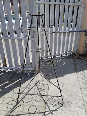 Retro vas virágtartó állvány 80x130cm magas - kép 2