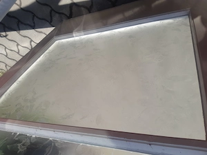 Ajtó virágmintás fóliázott üveges tok nélkül 87x202,5cm fehér balos - kép 8