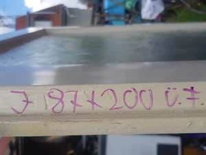 Ajtó virágmintás fóliázott üveges tok nélkül 87x200cm fehér jobbos - kép 4