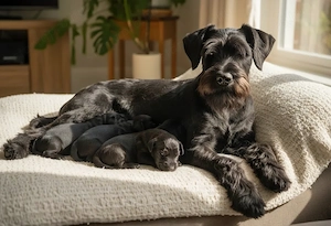 Közép méretű Schnauzer kiskutyák eladók több színben - kép 4