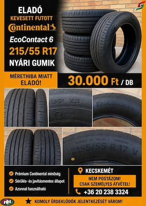 Continental nyári gumi garnitúra