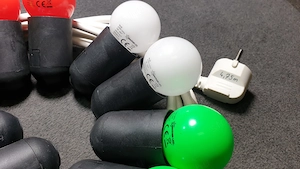 Színes 1W LED égő és E27 foglalat eladó - kép 2
