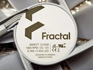 Ventilátor, Fractal Design Aspect 12 RGB PWM 120 mm white, 4 PIN csatlakózó, új, eladó - kép 3