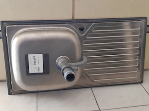 1 medencés inox mosogatótálca csepegtetővel 44x86x13cm - kép 7