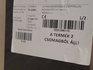 1 medencés inox mosogatótálca csepegtetővel 44x86x13cm - kép 6