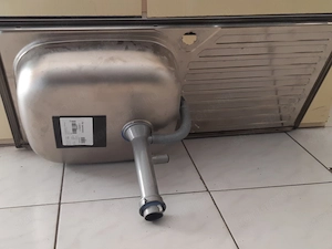 1 medencés inox mosogatótálca csepegtetővel 44x86x13cm - kép 5
