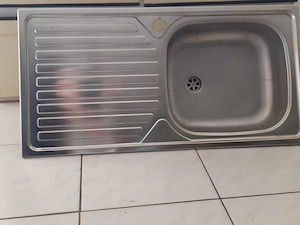 1 medencés inox mosogatótálca csepegtetővel 44x86x13cm