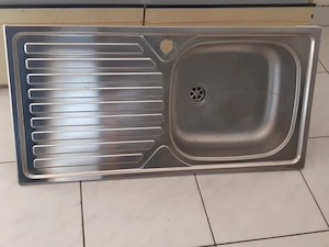 1 medencés inox mosogatótálca csepegtetővel 44x86x13cm - kép 2