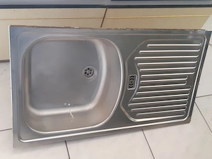 1 medencés inox mosogatótálca csepegtetővel 44x78x14cm - kép 2