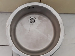 Kör egymedencés beépíthető mosogató inox 16x46cm átmérő - kép 2
