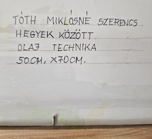 Eladó ez a nagyméretű, olajjal festett tájkép - kép 3