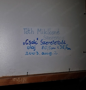 A Csak szeretetből című olajfestmény eladó - kép 3