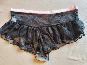 Csupa csipke női alsó rózsaszín masnikkal - kép 5