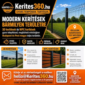 3D táblás kerítés és WPC Kerítés Építés