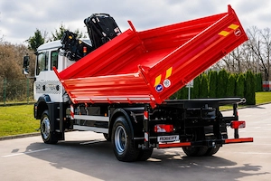 MAN TGM 18.240 4x4 háromoldalra billenőplatós darugémes teherautó - kép 6