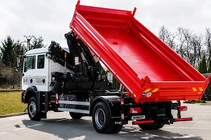 MAN TGM 18.240 4x4 háromoldalra billenőplatós darugémes teherautó - kép 5