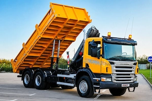 SCANIA P380 - 6X4 Billenőplatós - Darugémes teherautó EURO 4 - kép 4
