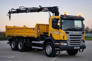 SCANIA P380 - 6X4 Billenőplatós - Darugémes teherautó EURO 4