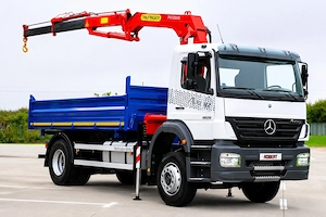 Mercedes - Benz AXOR 1828 - Billenőplatós - Darugémes teherautó EURO 4