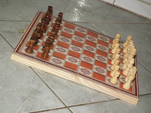 Bontatlan fóliás fa sakk készlet Backgammon és Dáma társasjáték nr.6 - kép 3