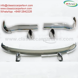 MGB GT Split 1970 bumpers by stainless steel new A set of 1 front bumper wiht 2 x over riders, 1 rea - kép 2