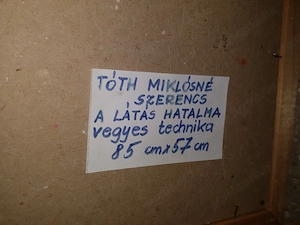 Látás, nyugalom, mozgalmasság- nonfiguratív festmény + ajándék! - kép 5
