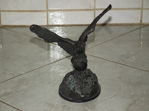 Antik patinás bronz fajsúlyos Turul sas szobor turulmadár nr.4 - kép 10