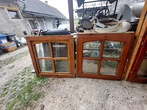 2 db Sz;88 x M;88 as bukó-nyiló fa hőszigetelt ablak 2 réteg üveg kép szerinti állapot  35 ezer ft d