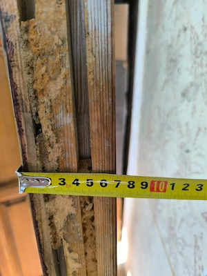 Bejárati ajtó 5 pontos zár Magyar gyártás 98 x 210  ajtólap és tok 7 cm vastag felső bevilágitós kép - kép 2