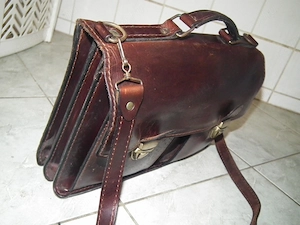 Régebbi olasz Colection Luattro Folletti férfi bőr táska bőrtáska - kép 3