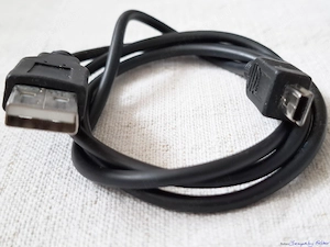 USB-A USB miniB 5 PIN fekete kábel digitális fényképező-, GPS-hez, eladó - kép 2