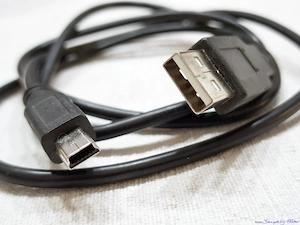 USB-A USB miniB 5 PIN fekete kábel digitális fényképező-, GPS-hez, eladó - kép 4