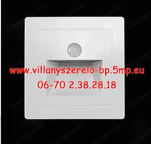 Süllyesztett Biztonsági mozgásérzékelős LED fali lámpa PIR mozgásérzékelővel, beltéri  - kép 3