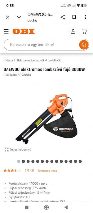Lomb fújó és szívó  - kép 2
