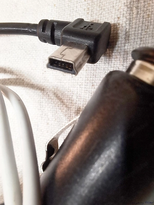 Szivargyújtó USB miniB 5 PIN kábel digitális fényképező-, GPS-hez, eladó - kép 2