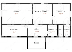 Pándon részben felújított, 2+1 félszobás családi ház 800 m2-es telekkel - kép 10