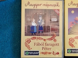3db Magyar népmesék sorozat DVD  6000ft óbuda A királykisasszony cipője Fából faragott Péter A kékfe - kép 2