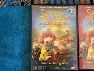 3db Magyar népmesék sorozat DVD  6000ft óbuda A királykisasszony cipője Fából faragott Péter A kékfe - kép 8